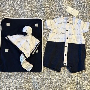My first Emporio Armani baby romper and bib set